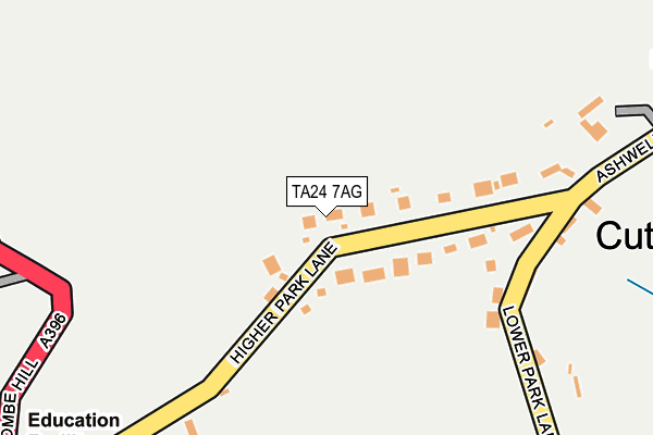 TA24 7AG map - OS OpenMap – Local (Ordnance Survey)