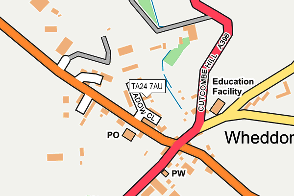 TA24 7AU map - OS OpenMap – Local (Ordnance Survey)