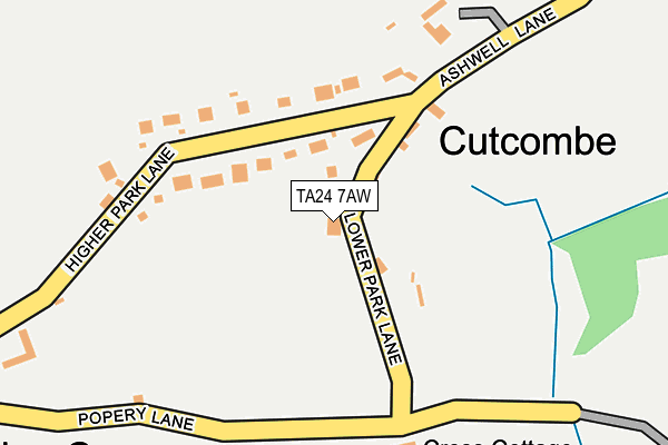 TA24 7AW map - OS OpenMap – Local (Ordnance Survey)