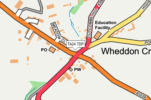 TA24 7DP map - OS OpenMap – Local (Ordnance Survey)