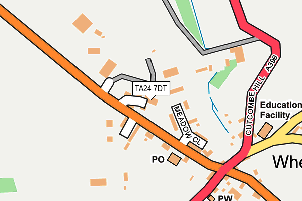TA24 7DT map - OS OpenMap – Local (Ordnance Survey)