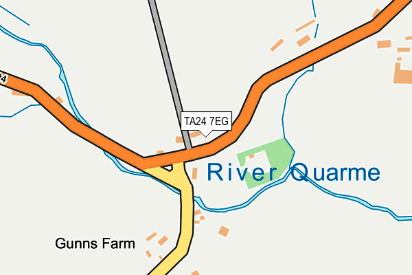 TA24 7EG map - OS OpenMap – Local (Ordnance Survey)