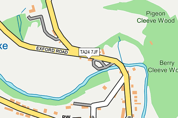TA24 7JF map - OS OpenMap – Local (Ordnance Survey)