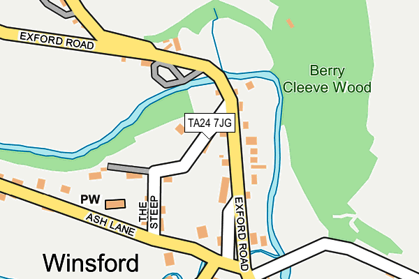 TA24 7JG map - OS OpenMap – Local (Ordnance Survey)