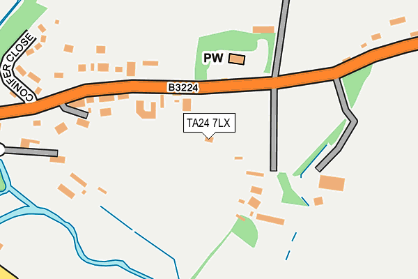 TA24 7LX map - OS OpenMap – Local (Ordnance Survey)