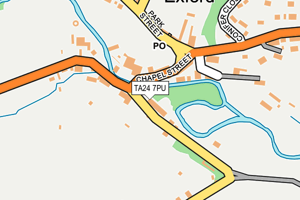 TA24 7PU map - OS OpenMap – Local (Ordnance Survey)