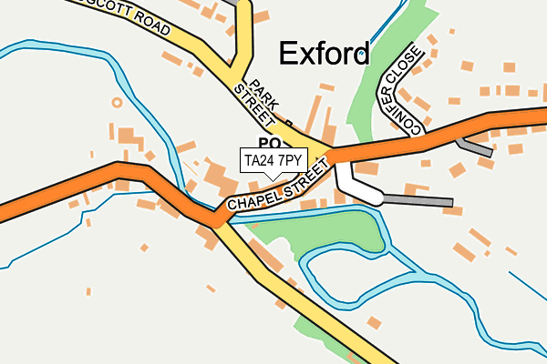 TA24 7PY map - OS OpenMap – Local (Ordnance Survey)