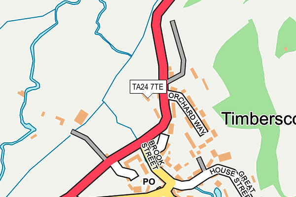 TA24 7TE map - OS OpenMap – Local (Ordnance Survey)
