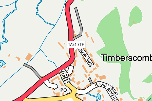 TA24 7TF map - OS OpenMap – Local (Ordnance Survey)