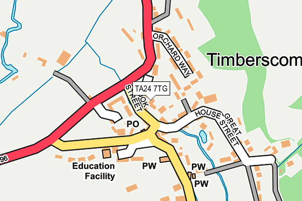 TA24 7TG map - OS OpenMap – Local (Ordnance Survey)