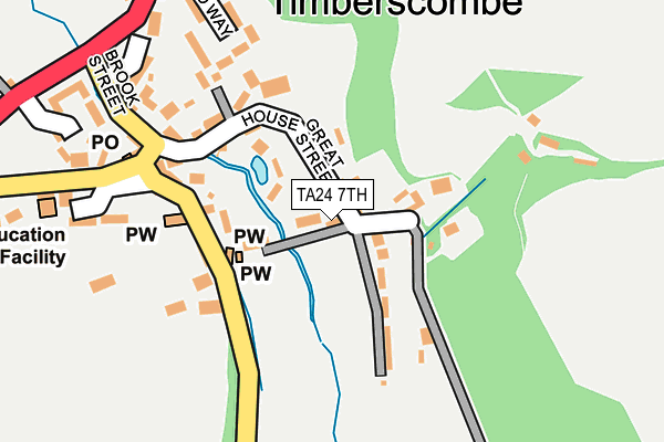 TA24 7TH map - OS OpenMap – Local (Ordnance Survey)