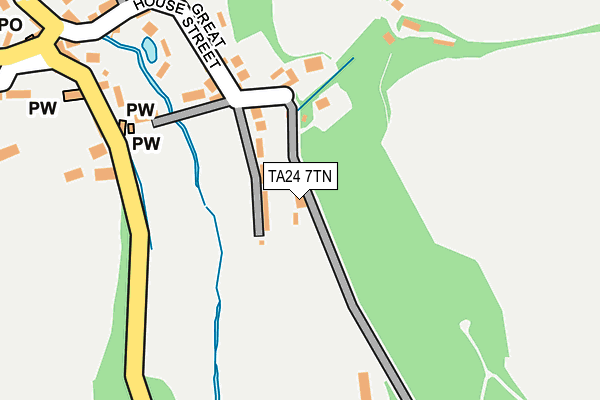 TA24 7TN map - OS OpenMap – Local (Ordnance Survey)