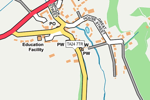 TA24 7TR map - OS OpenMap – Local (Ordnance Survey)