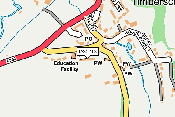 TA24 7TS map - OS OpenMap – Local (Ordnance Survey)