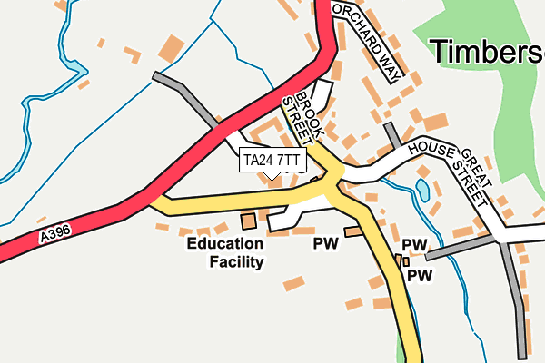 TA24 7TT map - OS OpenMap – Local (Ordnance Survey)