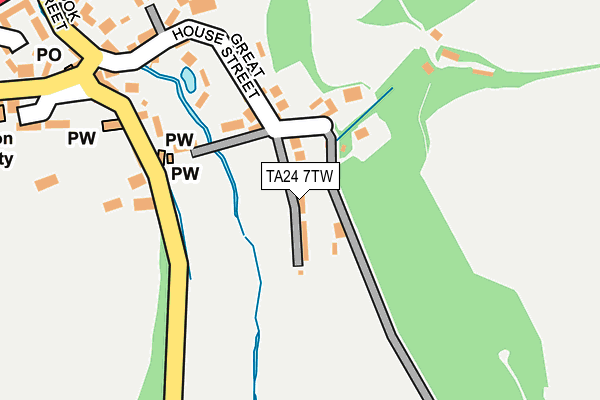 TA24 7TW map - OS OpenMap – Local (Ordnance Survey)