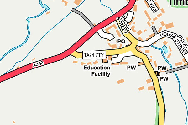 TA24 7TY map - OS OpenMap – Local (Ordnance Survey)