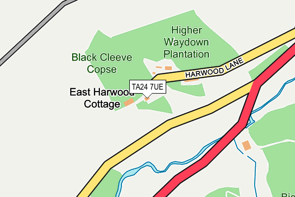 TA24 7UE map - OS OpenMap – Local (Ordnance Survey)