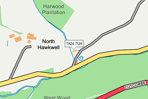 TA24 7UH map - OS OpenMap – Local (Ordnance Survey)