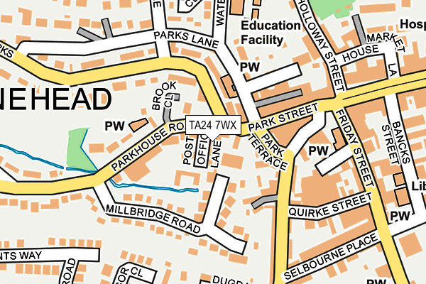 TA24 7WX map - OS OpenMap – Local (Ordnance Survey)