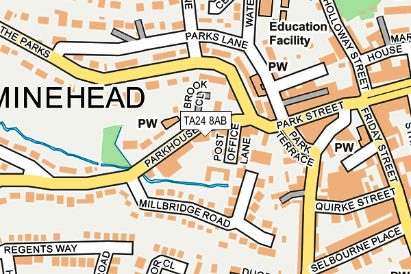 TA24 8AB map - OS OpenMap – Local (Ordnance Survey)