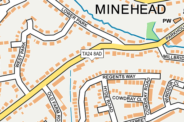 TA24 8AD map - OS OpenMap – Local (Ordnance Survey)