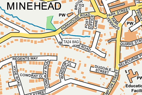 TA24 8AG map - OS OpenMap – Local (Ordnance Survey)