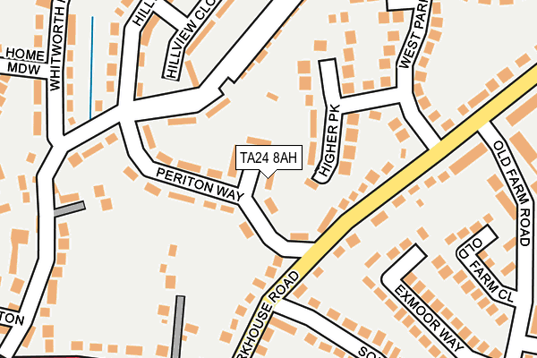 TA24 8AH map - OS OpenMap – Local (Ordnance Survey)