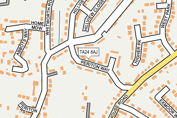 TA24 8AJ map - OS OpenMap – Local (Ordnance Survey)