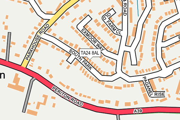 TA24 8AL map - OS OpenMap – Local (Ordnance Survey)