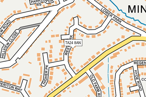 TA24 8AN map - OS OpenMap – Local (Ordnance Survey)
