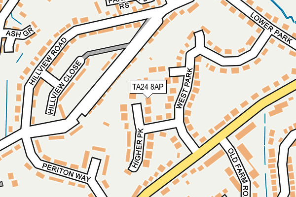 TA24 8AP map - OS OpenMap – Local (Ordnance Survey)