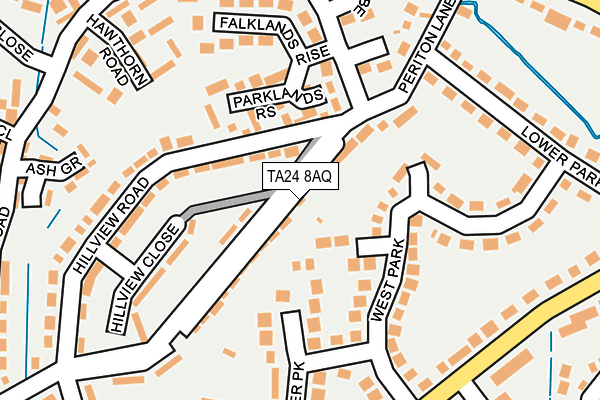 TA24 8AQ map - OS OpenMap – Local (Ordnance Survey)