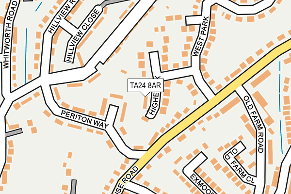 TA24 8AR map - OS OpenMap – Local (Ordnance Survey)