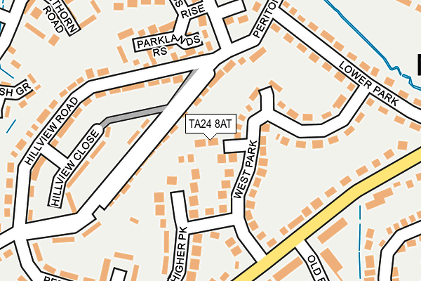 TA24 8AT map - OS OpenMap – Local (Ordnance Survey)