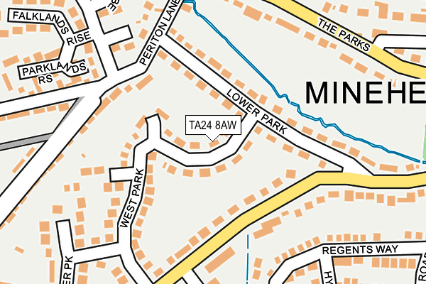 TA24 8AW map - OS OpenMap – Local (Ordnance Survey)