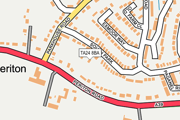 TA24 8BA map - OS OpenMap – Local (Ordnance Survey)