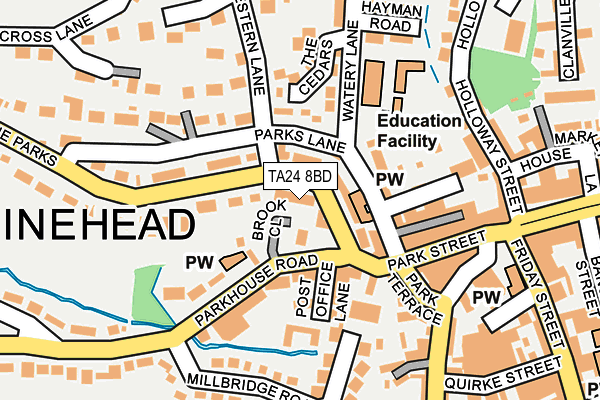 TA24 8BD map - OS OpenMap – Local (Ordnance Survey)