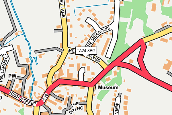 TA24 8BG map - OS OpenMap – Local (Ordnance Survey)