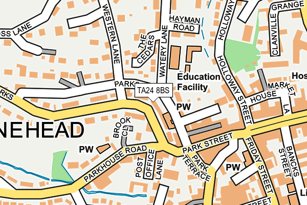 TA24 8BS map - OS OpenMap – Local (Ordnance Survey)