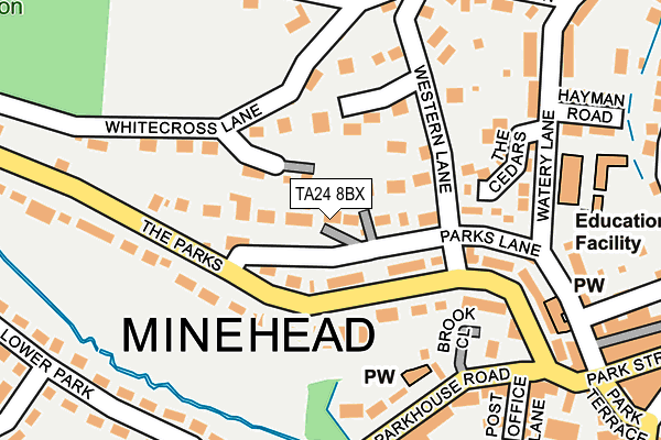 TA24 8BX map - OS OpenMap – Local (Ordnance Survey)
