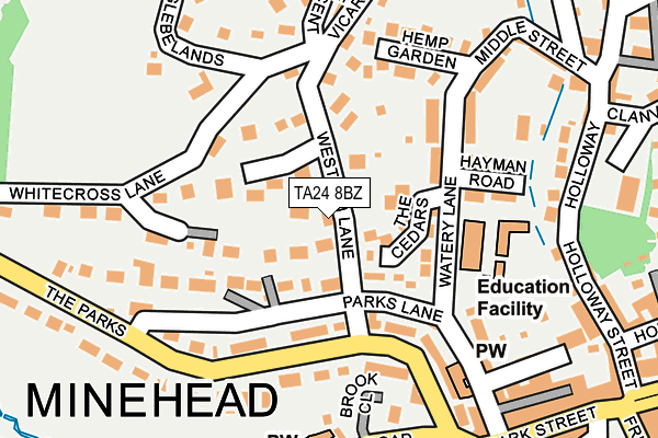 TA24 8BZ map - OS OpenMap – Local (Ordnance Survey)