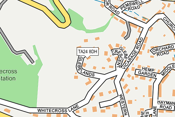 TA24 8DH map - OS OpenMap – Local (Ordnance Survey)