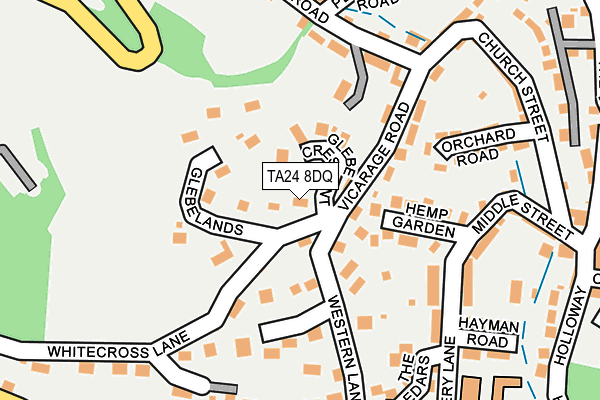 TA24 8DQ map - OS OpenMap – Local (Ordnance Survey)