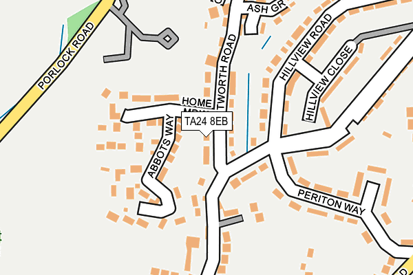 TA24 8EB map - OS OpenMap – Local (Ordnance Survey)