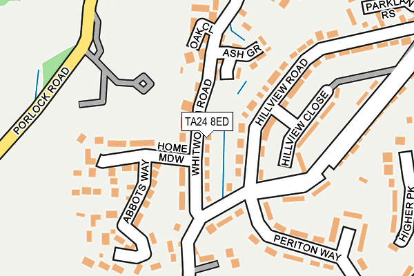 TA24 8ED map - OS OpenMap – Local (Ordnance Survey)