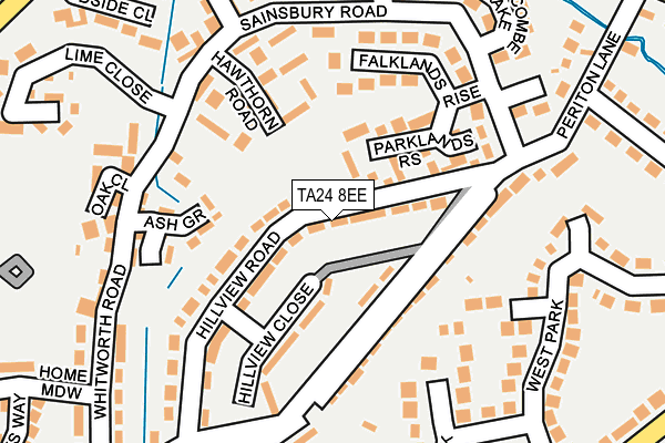 TA24 8EE map - OS OpenMap – Local (Ordnance Survey)