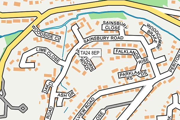 TA24 8EP map - OS OpenMap – Local (Ordnance Survey)