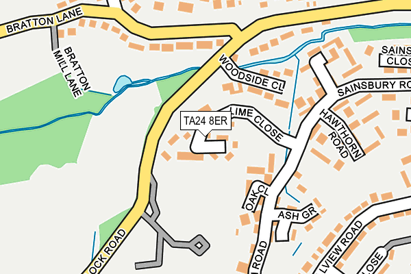 TA24 8ER map - OS OpenMap – Local (Ordnance Survey)