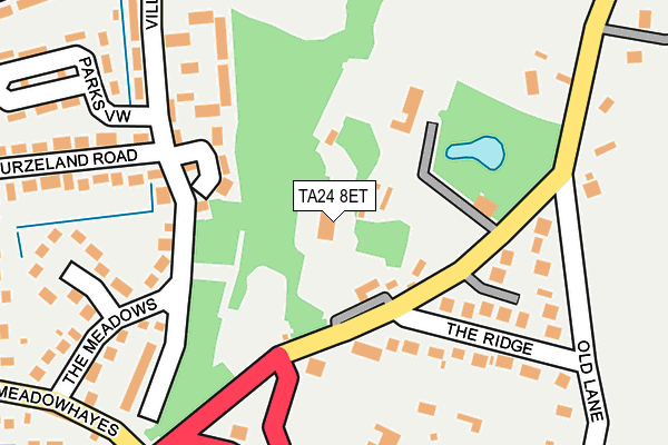 TA24 8ET map - OS OpenMap – Local (Ordnance Survey)
